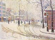 Paul Signac Le boulevard de Clichy, la neige Germany oil painting artist